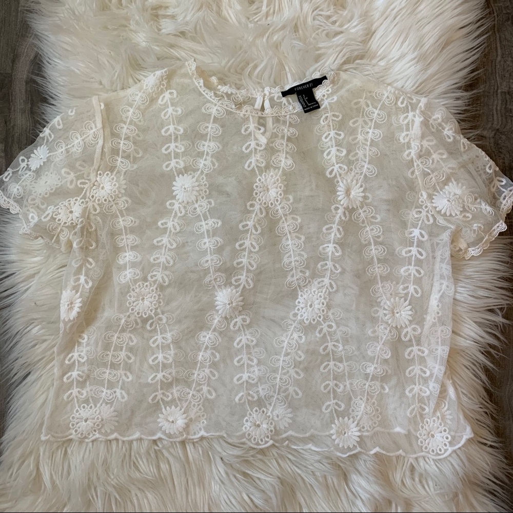lace mesh top
